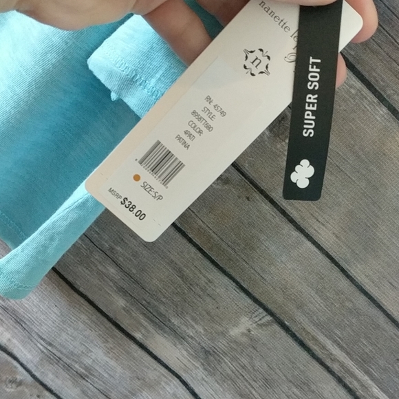 Nanette Lepore Play Knit Top Light Blue Size Small - Picture 4 of 9